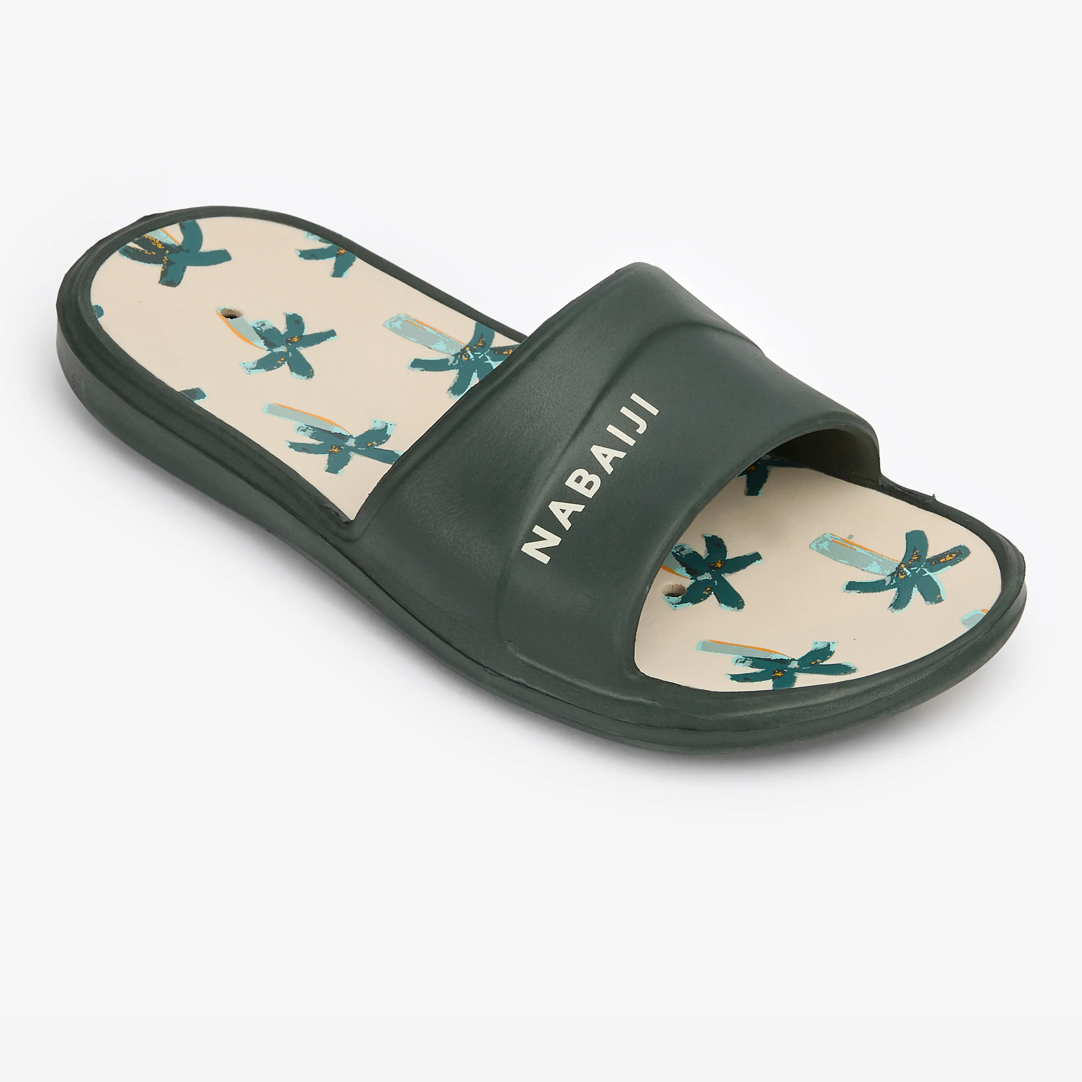 Детские пляжные шлёпанцы Nabaiji Slap 500 с принтом пальмы бежевый хаки
Детские пляжные шлёпанцы Nabaiji Slap 500 с принтом пальмы бежевый хаки