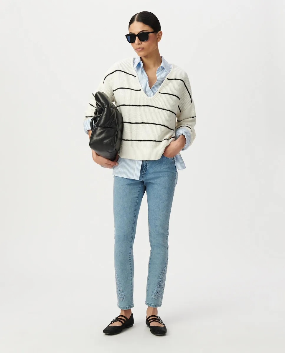 Женские джинсы-скинни с карманами Ikks, синий 
Женские джинсы-скинни с карманами Ikks, синий