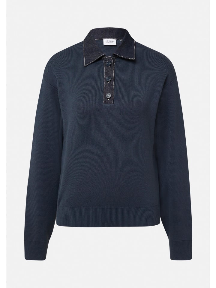 Вязаный свитер цвета 5922_темно-синий comma
Вязаный свитер цвета 5922_темно-синий comma