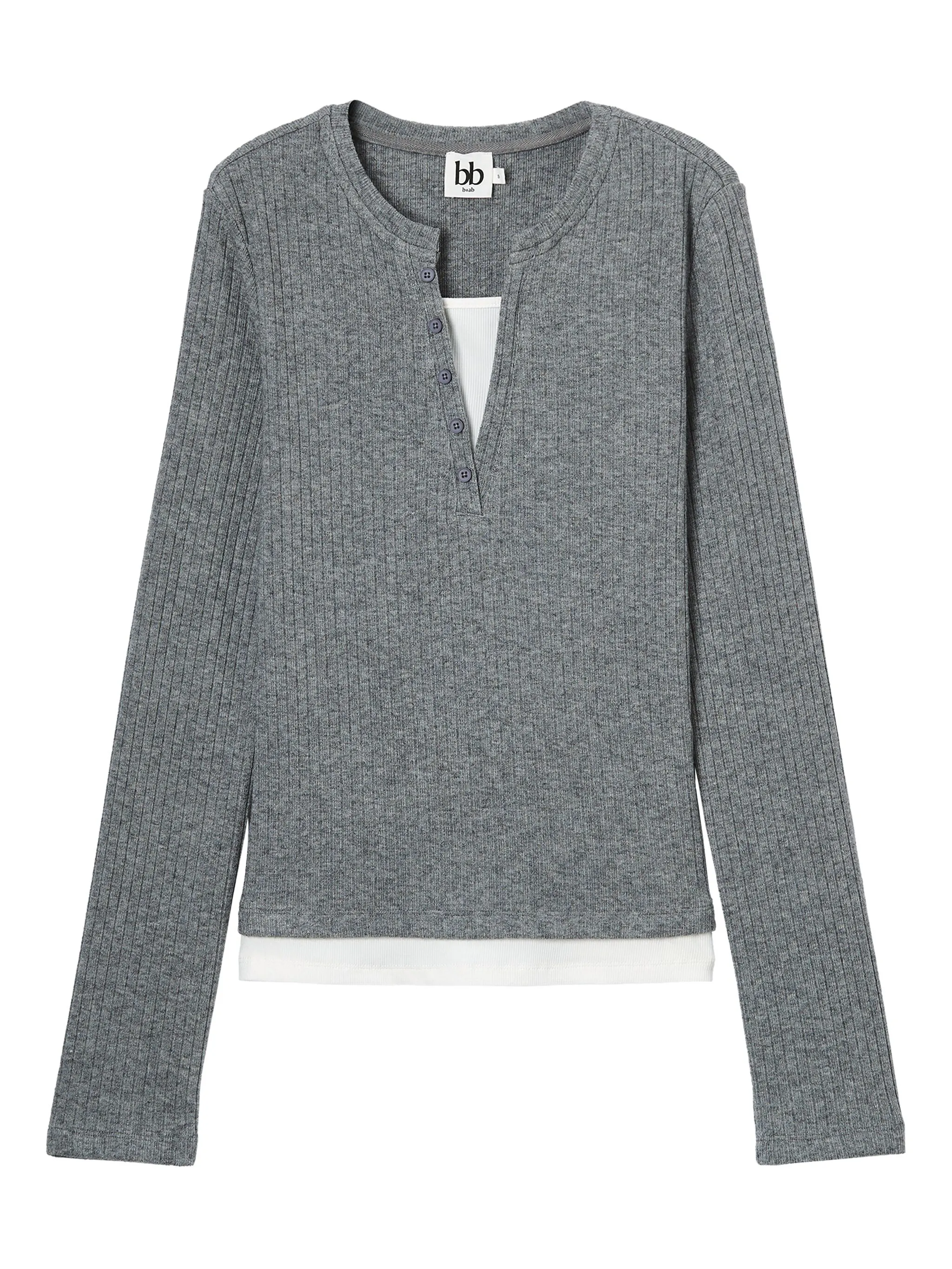 Топ в рубчик на пуговицах B+Ab, серый
Топ в рубчик на пуговицах B+Ab, серый
