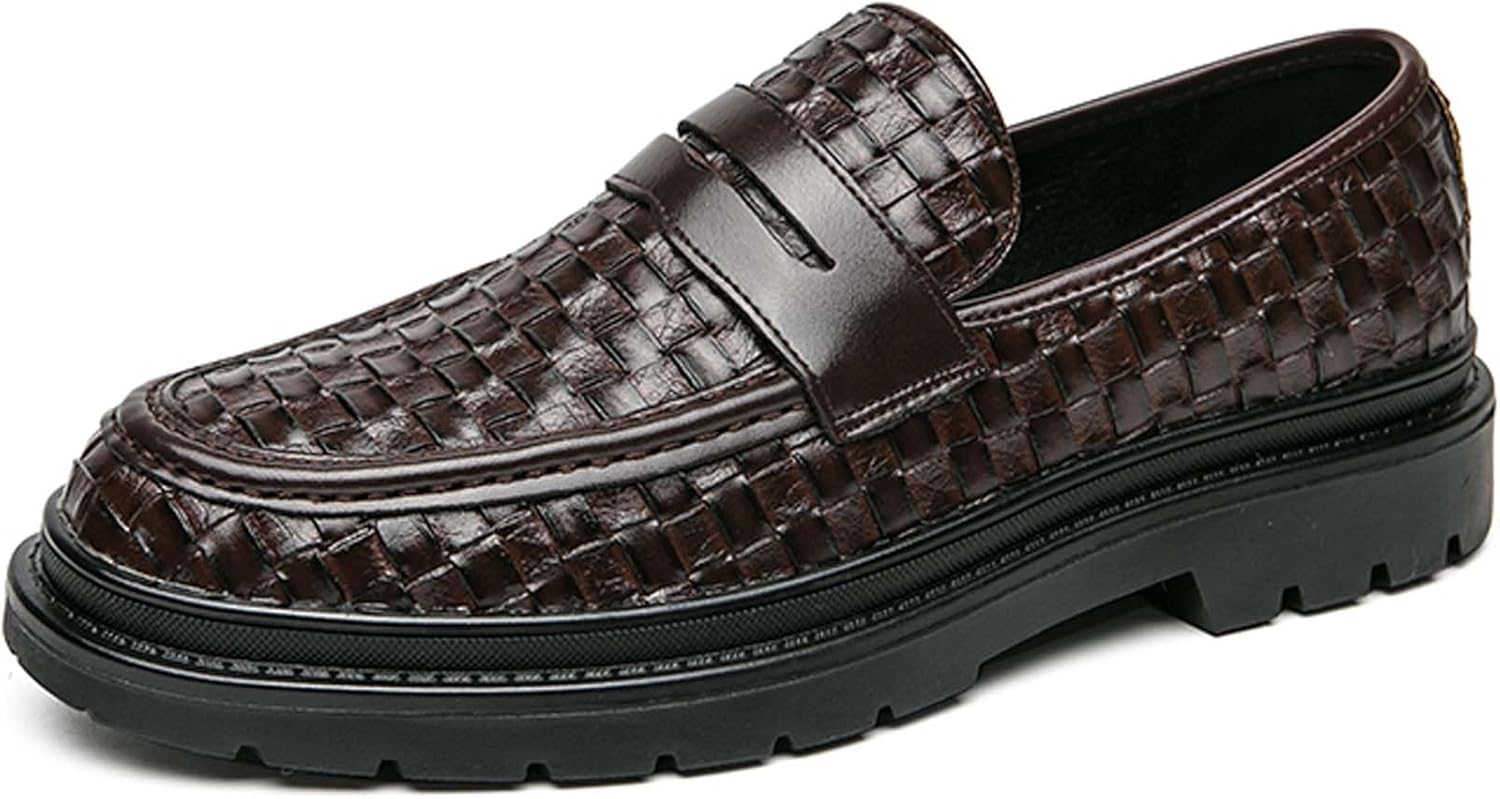 Мужские слипоны лоферы ретро с толстой подошвой, кожаные деловые формальные туфли, противоскользящие, легкие, для ходьбы, вождения, униформа, повседневная обувь Generic, коричневый
Мужские слипоны лоферы ретро с толстой подошвой, кожаные деловые формальные туфли, противоскользящие, легкие, для ходьбы, вождения, униформа, повседневная обувь Generic, коричневый
