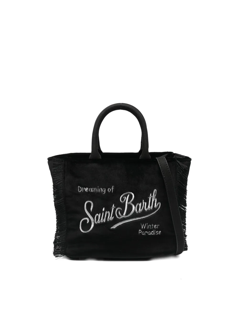 Сумка-шоппер с вышитым логотипом и отделкой бахромой Mc2 Saint Barth Kids, черный
Сумка-шоппер с вышитым логотипом и отделкой бахромой Mc2 Saint Barth Kids, черный