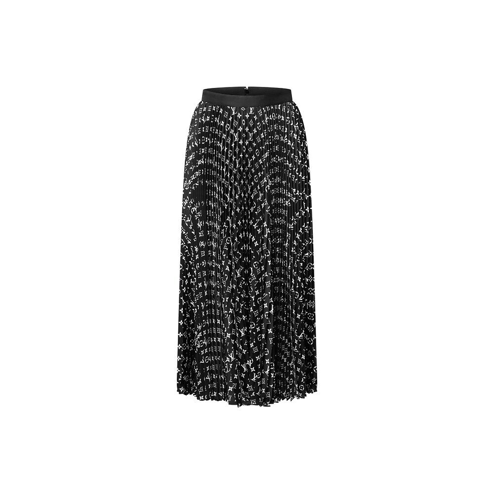 Юбка-плиссе с полосатым акцентом и монограммой Louis Vuitton, черный
Юбка-плиссе с полосатым акцентом и монограммой Louis Vuitton, черный