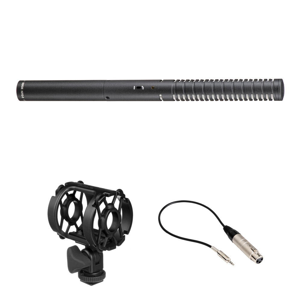 Комплект микрофона-пушки RODE NTG2 с креплением Shockmount и кабелем XLR - 3,5 мм
Комплект микрофона-пушки RODE NTG2 с креплением Shockmount и кабелем XLR - 3,5 мм
