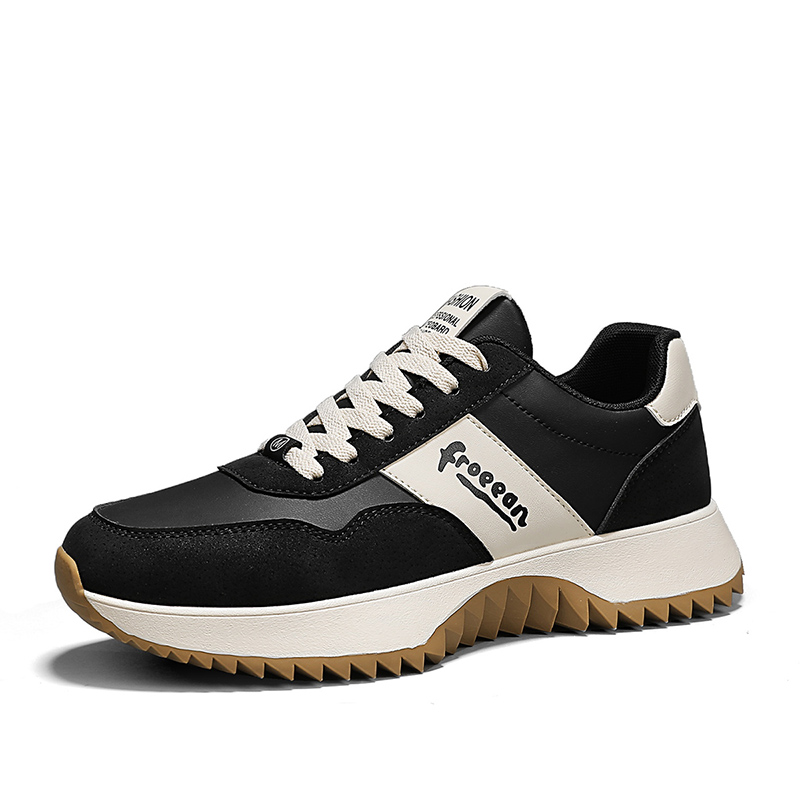 Boogie Bear Амортизирующие противоскользящие и износостойкие поддерживающие балансирующие низкие повседневные туфли для мужчин - черные, цвет Black 
Boogie Bear Амортизирующие противоскользящие и износостойкие поддерживающие балансирующие низкие повседневные туфли для мужчин - черные, цвет Black