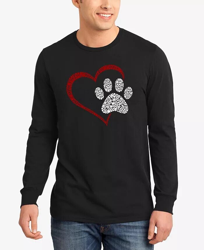 Paw Heart — мужская футболка с длинным рукавом Word Art LA Pop Art, черный
Paw Heart — мужская футболка с длинным рукавом Word Art LA Pop Art, черный