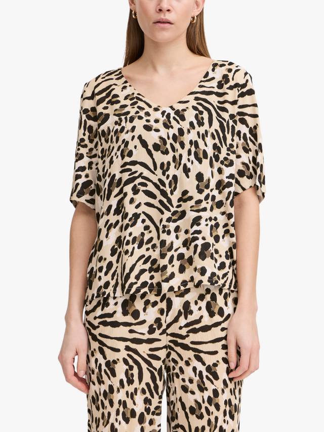 Майка с V-образным вырезом в марокканском леопардовом принте ICHI, Caribou/Multi
Майка с V-образным вырезом в марокканском леопардовом принте ICHI, Caribou/Multi