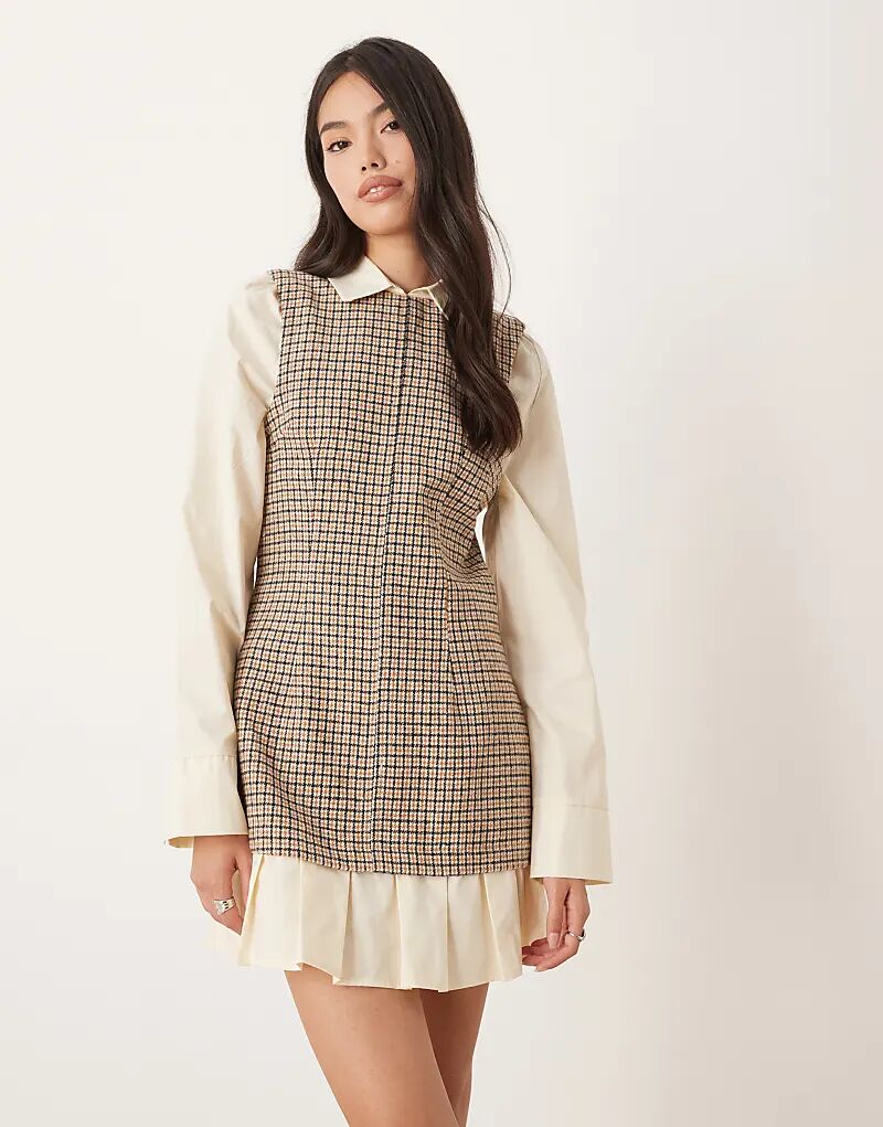 Платье-рубашка-гибрид мини ASOS DESIGN с баской по низу в светло-коричневую клетку
Платье-рубашка-гибрид мини ASOS DESIGN с баской по низу в светло-коричневую клетку