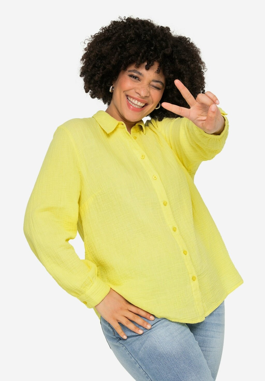 Блузка на пуговицах KRAGEN LANGARM Angel of Style, горчично-желтый
Блузка на пуговицах KRAGEN LANGARM Angel of Style, горчично-желтый