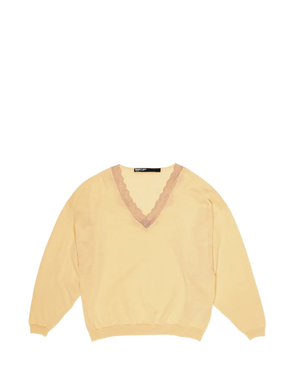 Кружевной джемпер с V-образным вырезом Bimba Y Lola, желтый
Кружевной джемпер с V-образным вырезом Bimba Y Lola, желтый