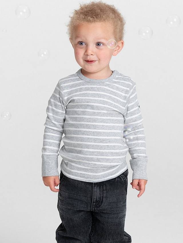 Детский топ в полоску из органического хлопка Polarn O. Pyret, серый
Детский топ в полоску из органического хлопка Polarn O. Pyret, серый