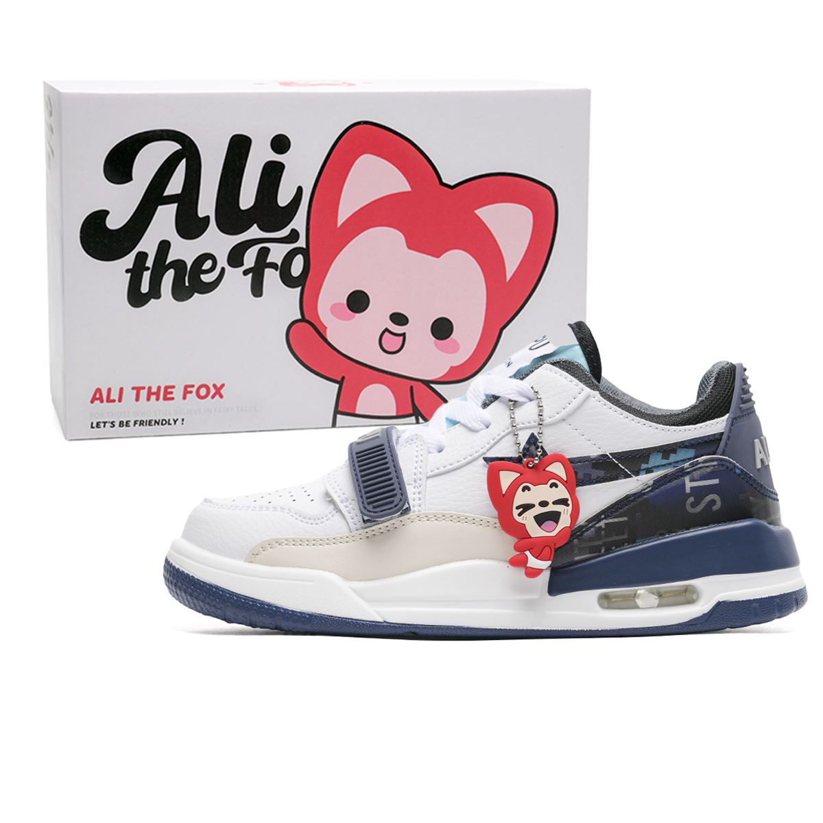 ALI THE FOX Сбалансированные легкие дышащие лоу-топ скейтбордские кроссовки унисекс бело-синие, цвет White Blue
ALI THE FOX Сбалансированные легкие дышащие лоу-топ скейтбордские кроссовки унисекс бело-синие, цвет White Blue