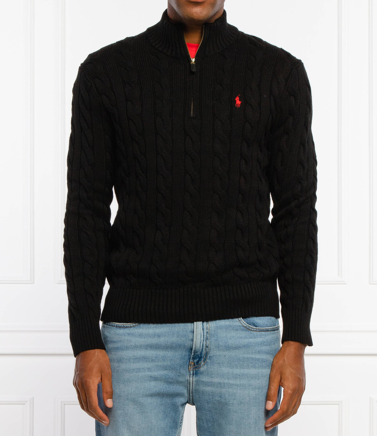 Свитер POLO RALPH LAUREN regular fit, черный 
Свитер POLO RALPH LAUREN regular fit, черный