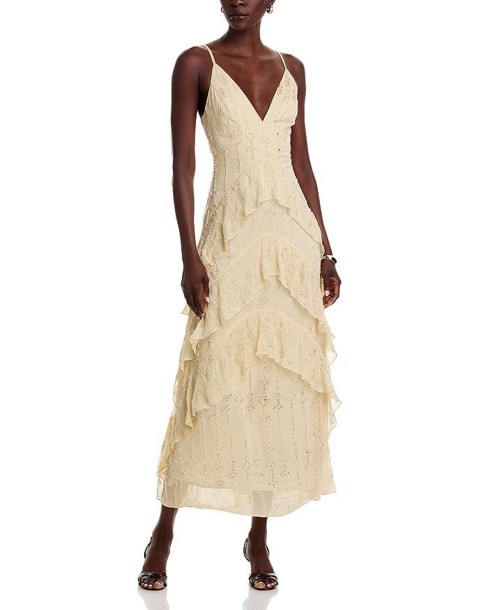 Украшенное платье-ками с V-образным вырезом - эксклюзив AQUA, желтый
Украшенное платье-ками с V-образным вырезом - эксклюзив AQUA, желтый