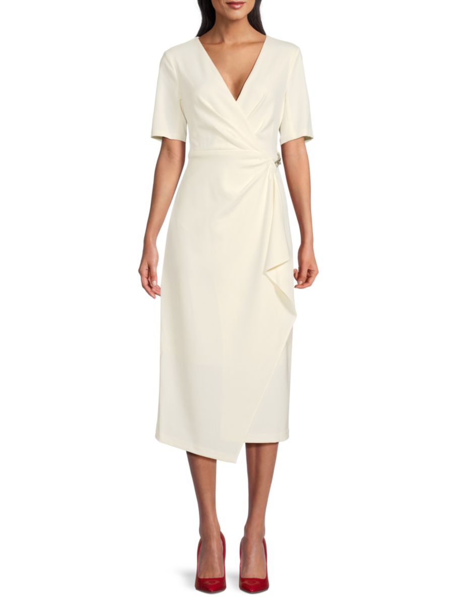 Платье-футляр миди с имитацией запаха DKNY, цвет Eggshell
Платье-футляр миди с имитацией запаха DKNY, цвет Eggshell