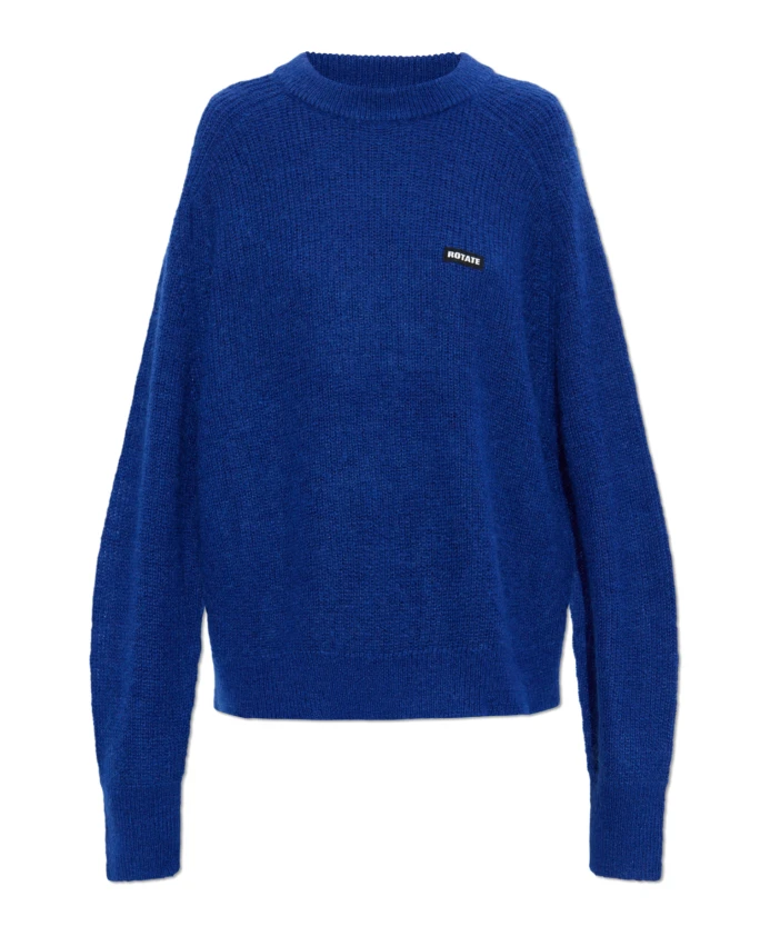 Легкий вязаный свитер с логотипом Rotate Birger Christensen, синий
Легкий вязаный свитер с логотипом Rotate Birger Christensen, синий