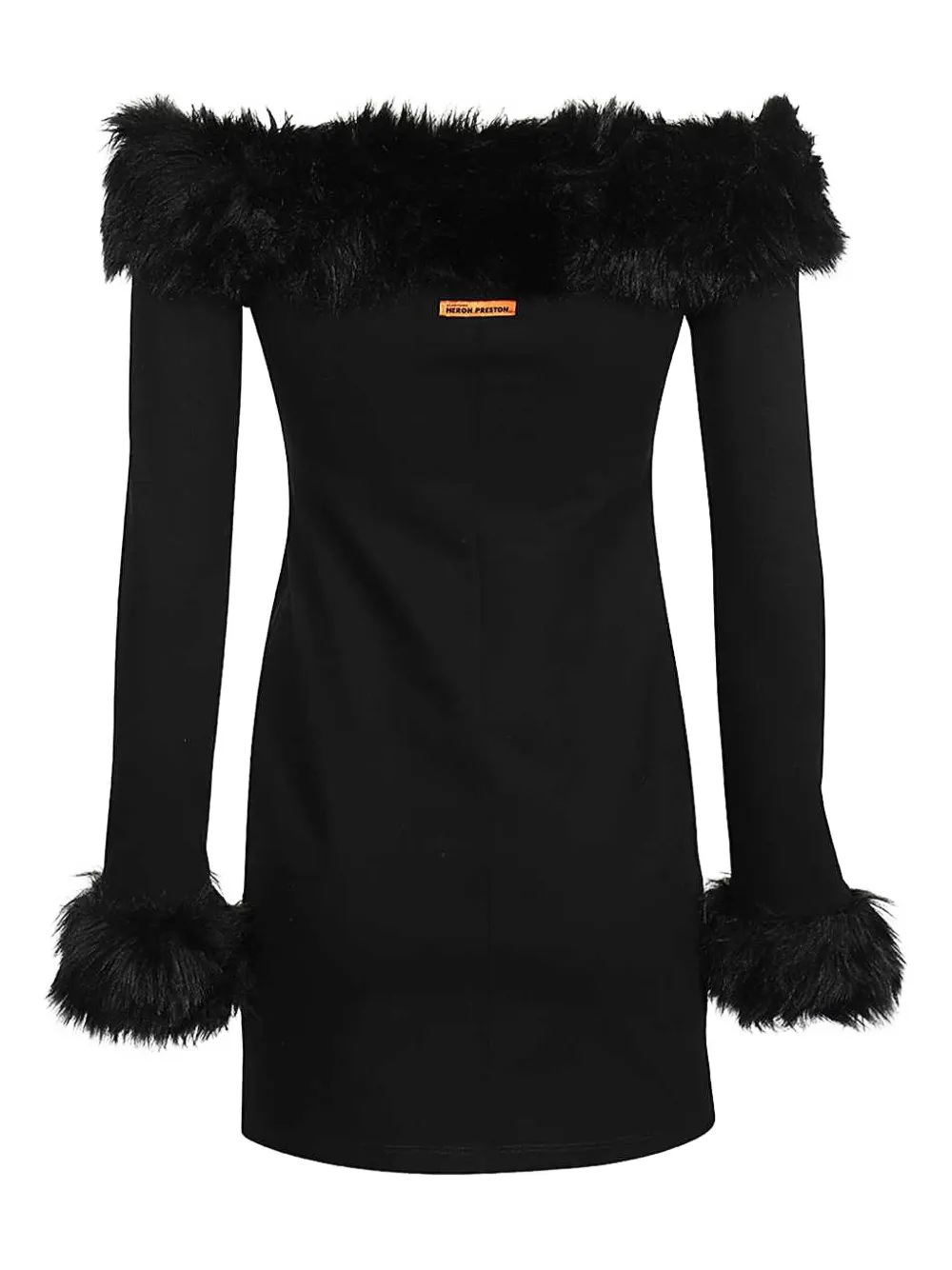 Мини-платье без бретелек с отделкой из меха Heron Preston, черный
Мини-платье без бретелек с отделкой из меха Heron Preston, черный
