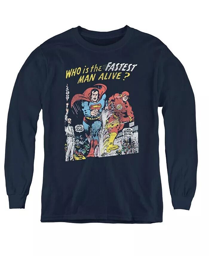 Свитшот с длинным рукавом Boys of America Youth Fastest Man Justice League, синий
Свитшот с длинным рукавом Boys of America Youth Fastest Man Justice League, синий