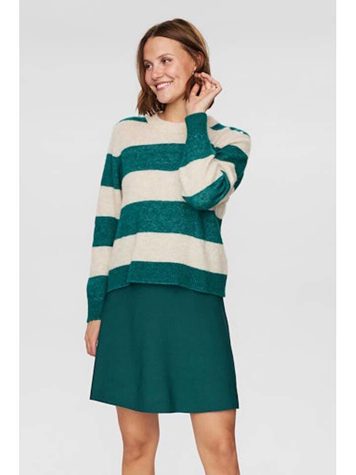 Пуловер NÜMPH Pullover, цвет Creme/Grün 
Пуловер NÜMPH Pullover, цвет Creme/Grün