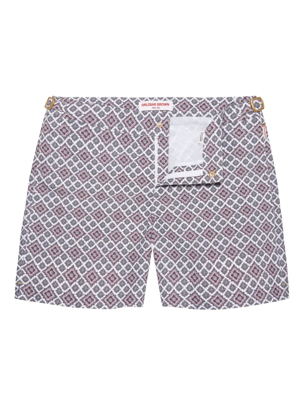 Плавки-шорты Bulldog с геометричным принтом Orlebar Brown, белый
Плавки-шорты Bulldog с геометричным принтом Orlebar Brown, белый