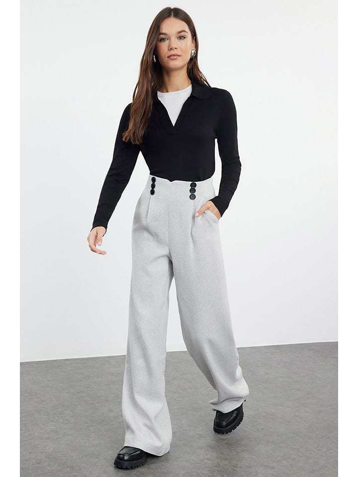 Тканевые брюки trendyol, светло-серый
Тканевые брюки trendyol, светло-серый