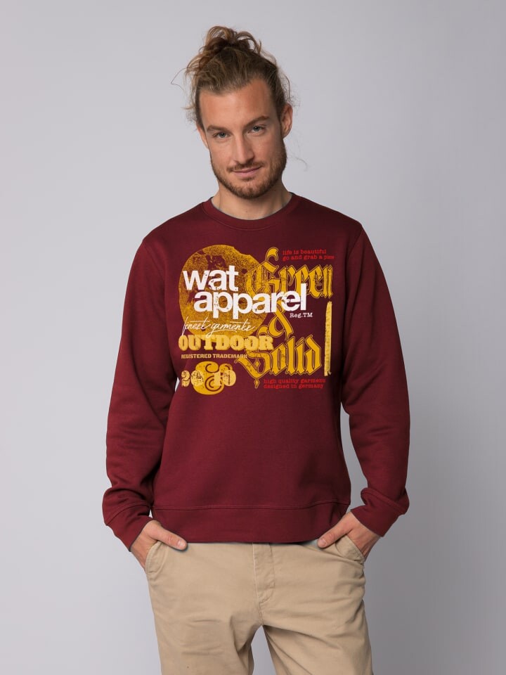 Толстовка wat Apparel LIMITED EDITION LOGO PRINT 02, цвет weinrot 
Толстовка wat Apparel LIMITED EDITION LOGO PRINT 02, цвет weinrot