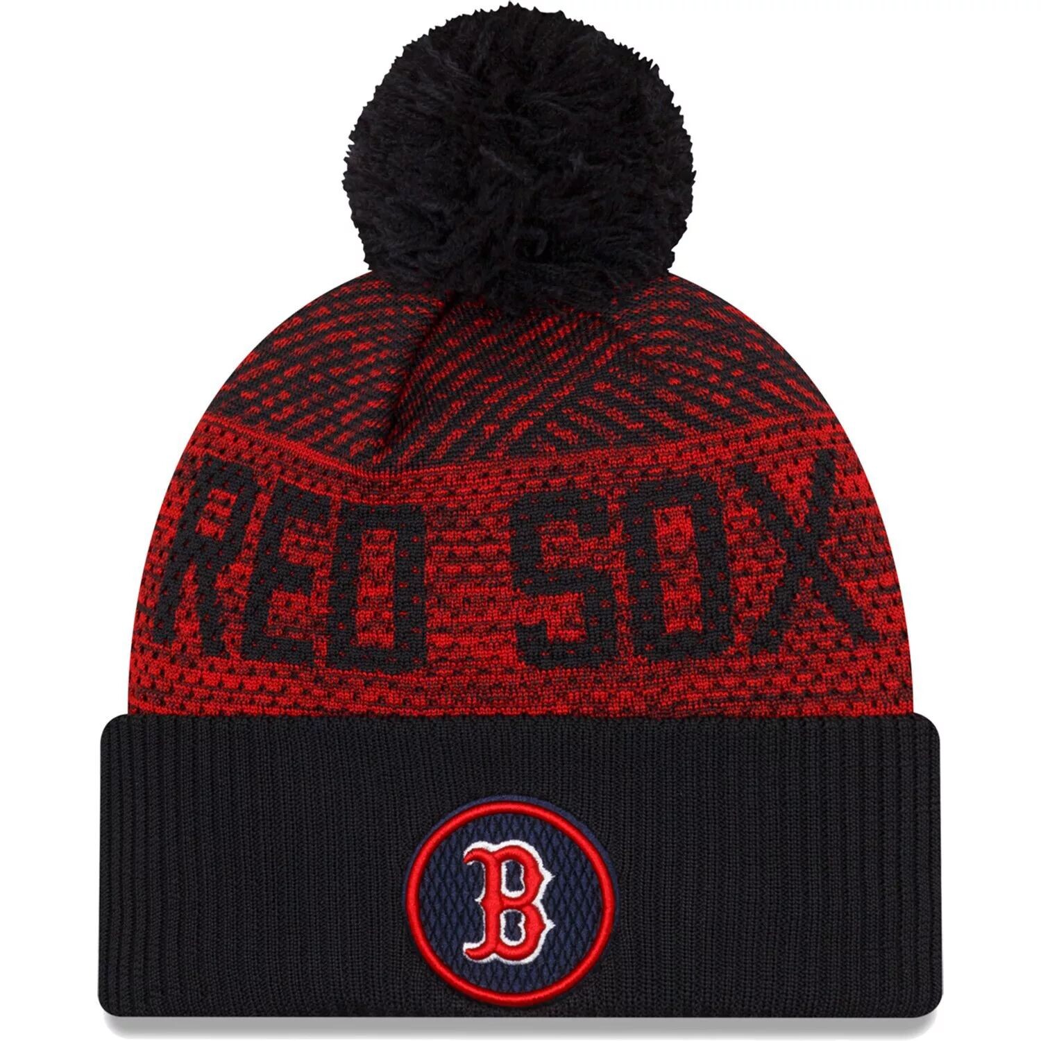 Мужская темно-синяя вязаная шапка New Era Boston Red Sox Authentic Collection с манжетами и помпоном
Мужская темно-синяя вязаная шапка New Era Boston Red Sox Authentic Collection с манжетами и помпоном