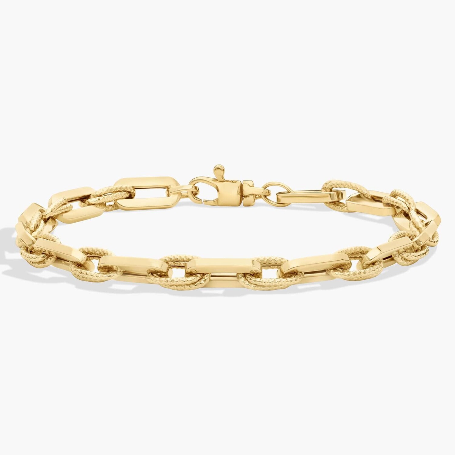 Браслет из 7,5-дюймовых маленьких витых и полированных смешанных звеньев из итальянского желтого золота 14 карат (5,5 мм) Blue Nile
Браслет из 7,5-дюймовых маленьких витых и полированных смешанных звеньев из итальянского желтого золота 14 карат (5,5 мм) Blue Nile