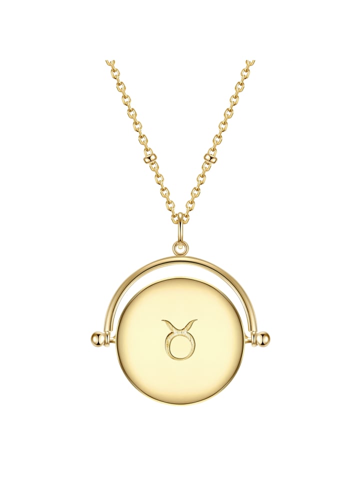Glanzstücke München Колье с изображением знака зодиака Телец из стерлингового серебра с цирконами в оправе из желтого золота
Glanzstücke München Колье с изображением знака зодиака Телец из стерлингового серебра с цирконами в оправе из желтого золота