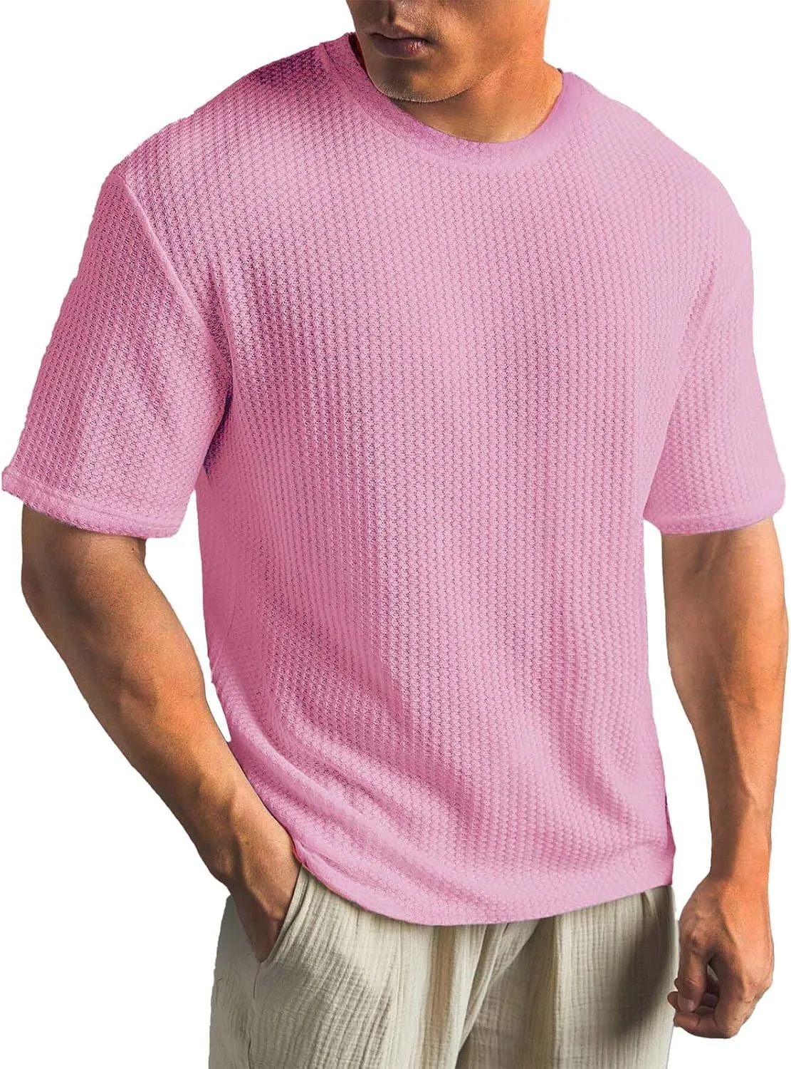 Мужская футболка Casual полоска Stretch Ribbed Oversized
Мужская футболка Casual полоска Stretch Ribbed Oversized