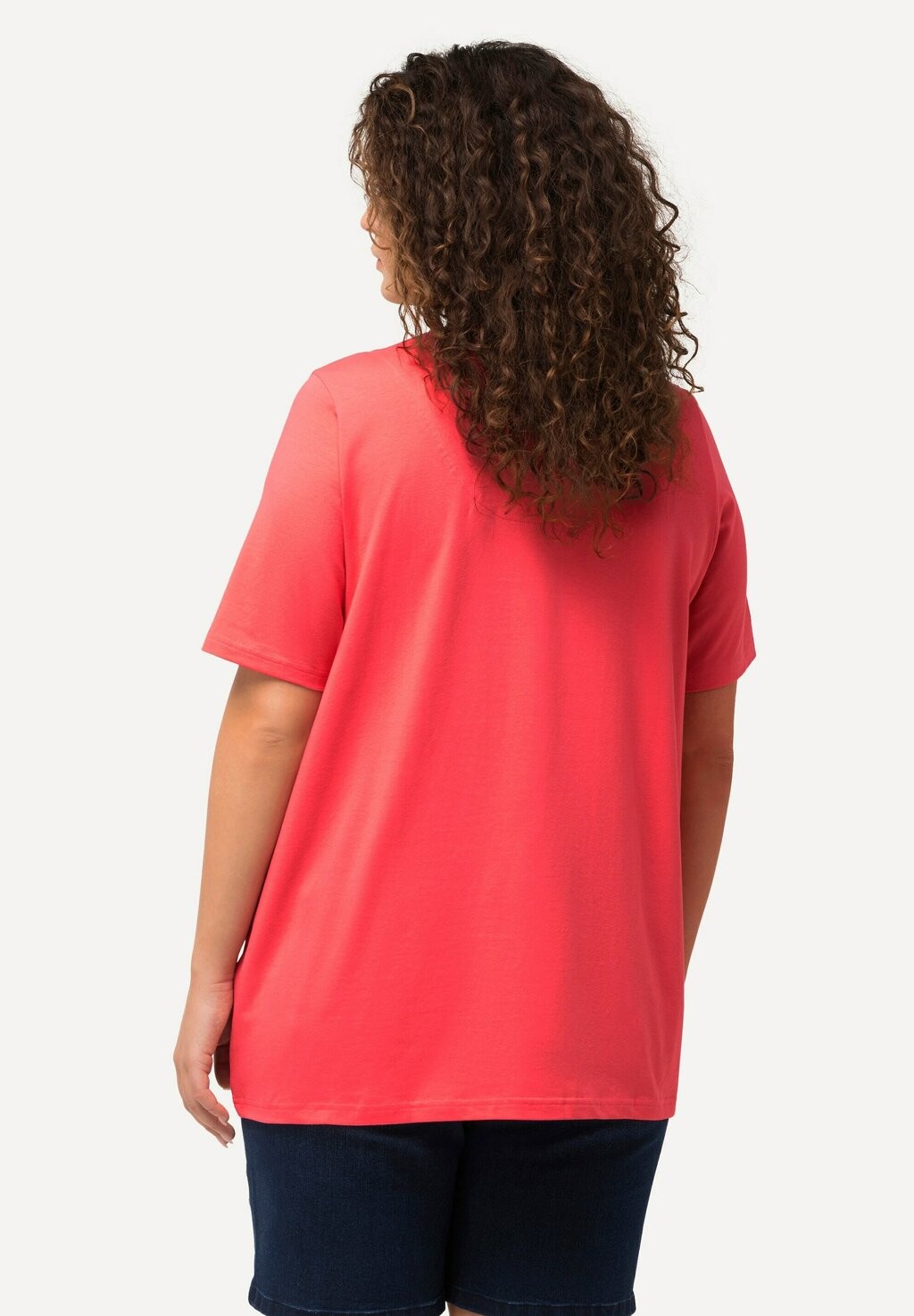 Базовая футболка HALBARM Ulla Popken, коралл 
Базовая футболка HALBARM Ulla Popken, коралл