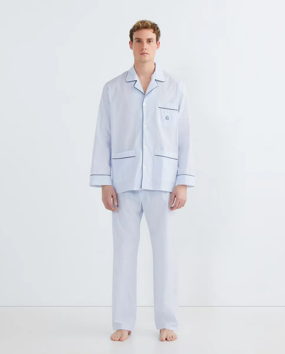 Мужская длинная пижама из ткани в полоску Kiff-Kiff, синий
Мужская длинная пижама из ткани в полоску Kiff-Kiff, синий