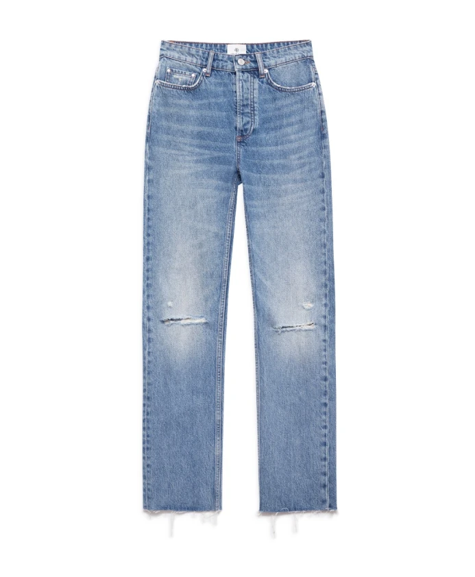 Поврежденные старинные синие джинсы Anine Bing, синий
Поврежденные старинные синие джинсы Anine Bing, синий