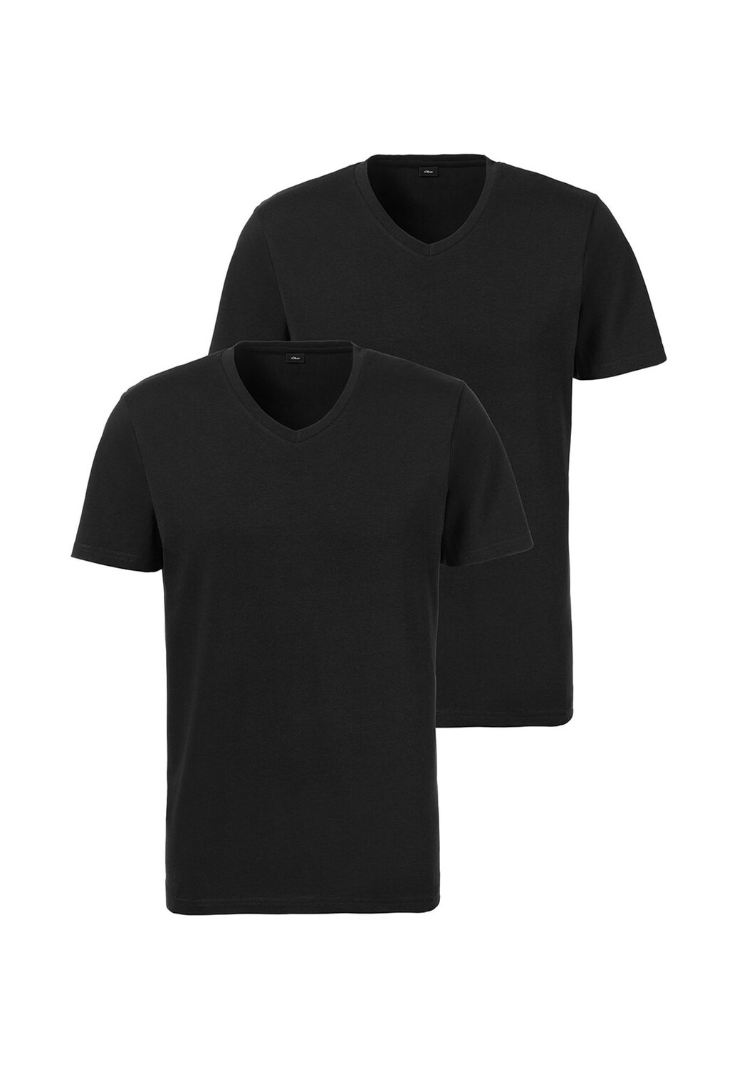 Майка/рубашка с коротким рукавом, комплект из 2 базовых шт S.Oliver, черный 
Майка/рубашка с коротким рукавом, комплект из 2 базовых шт S.Oliver, черный