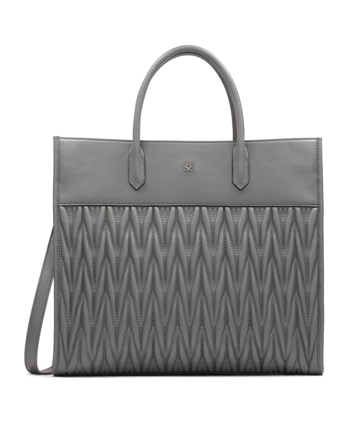 Большая сумка с ручками и стеганым корпусом. Kazar, серый
Большая сумка с ручками и стеганым корпусом. Kazar, серый