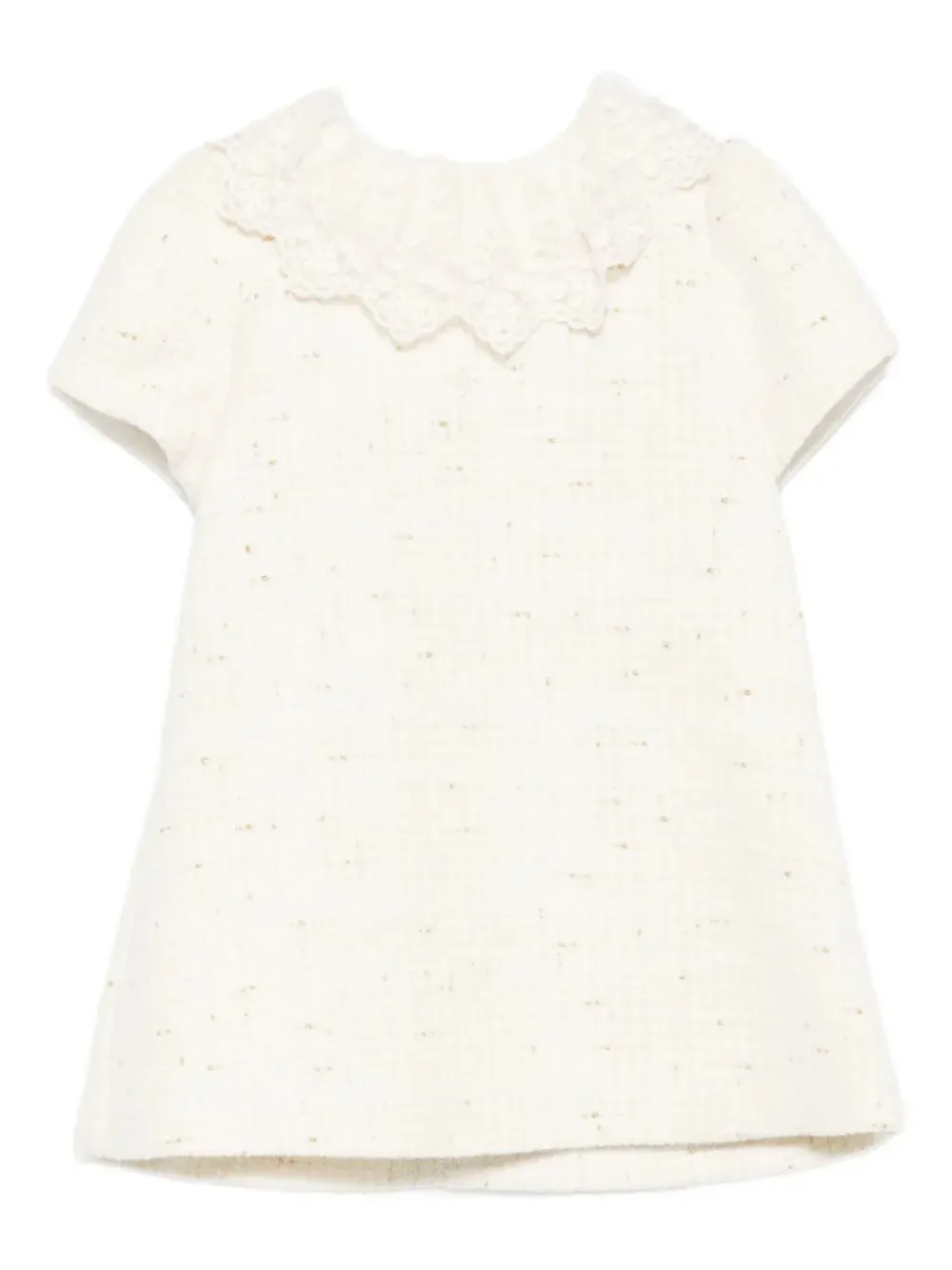 Твидовое платье с кружевным воротником Patachou, белый
Твидовое платье с кружевным воротником Patachou, белый