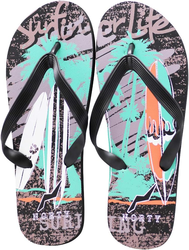 NORTY - Мужские шлепанцы с графическим принтом на плоской подошве - 3 узора - для пляжа, бассейна или повседневного ношения, черный/серый
NORTY - Мужские шлепанцы с графическим принтом на плоской подошве - 3 узора - для пляжа, бассейна или повседневного ношения, черный/серый