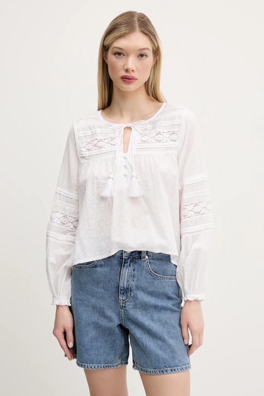 Хлопковая блузка Superdry, белый
Хлопковая блузка Superdry, белый