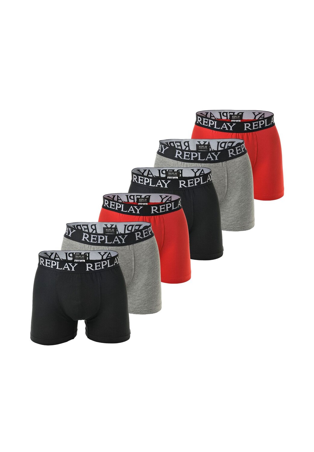 Мужские боксеры, 6 шт в упаковке, хлопок, логотип, однотонные REPLAY, цвет Schwarz/grau/rot
Мужские боксеры, 6 шт в упаковке, хлопок, логотип, однотонные REPLAY, цвет Schwarz/grau/rot