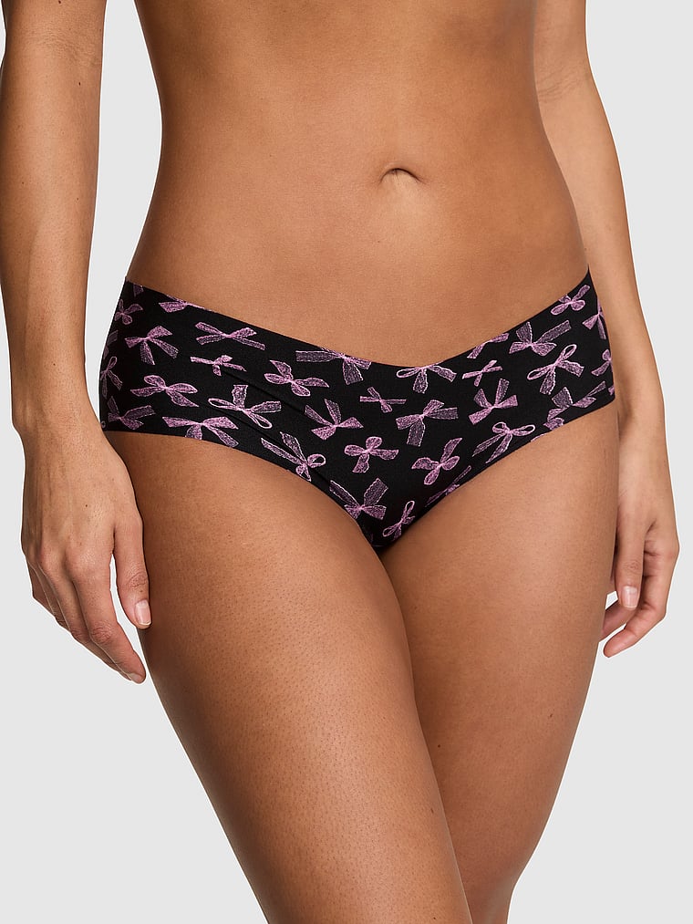 Трусики-Хипхаггеры No-Show Pink, smooth black lace bow print
Трусики-Хипхаггеры No-Show Pink, smooth black lace bow print