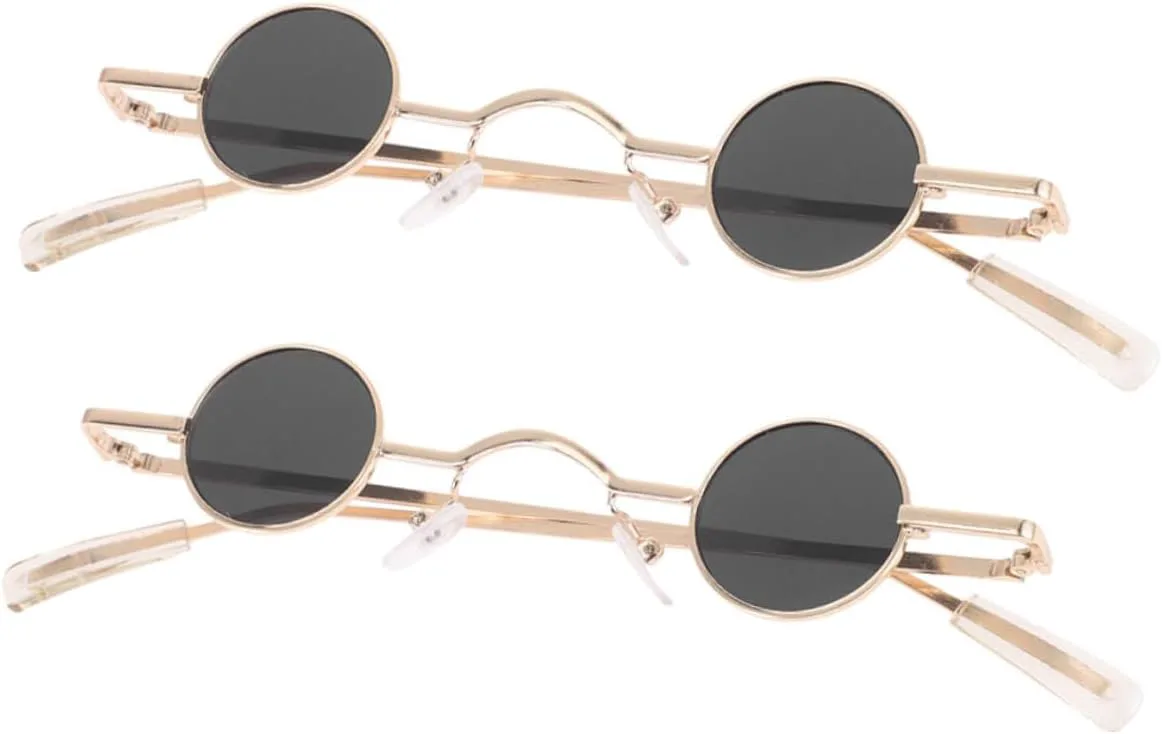 2 пары ретро-солнцезащитных круглых очков для женщин, обеспечивающих защиту от солнца, идеально подходящих для пляжа и активного отдыха на природе Ipetboom, Golden
2 пары ретро-солнцезащитных круглых очков для женщин, обеспечивающих защиту от солнца, идеально подходящих для пляжа и активного отдыха на природе Ipetboom, Golden