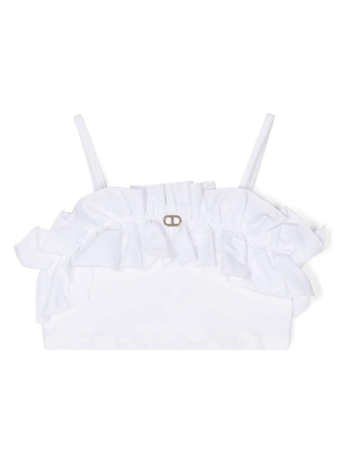 Twinset укороченный топ с оборками, белый
Twinset укороченный топ с оборками, белый