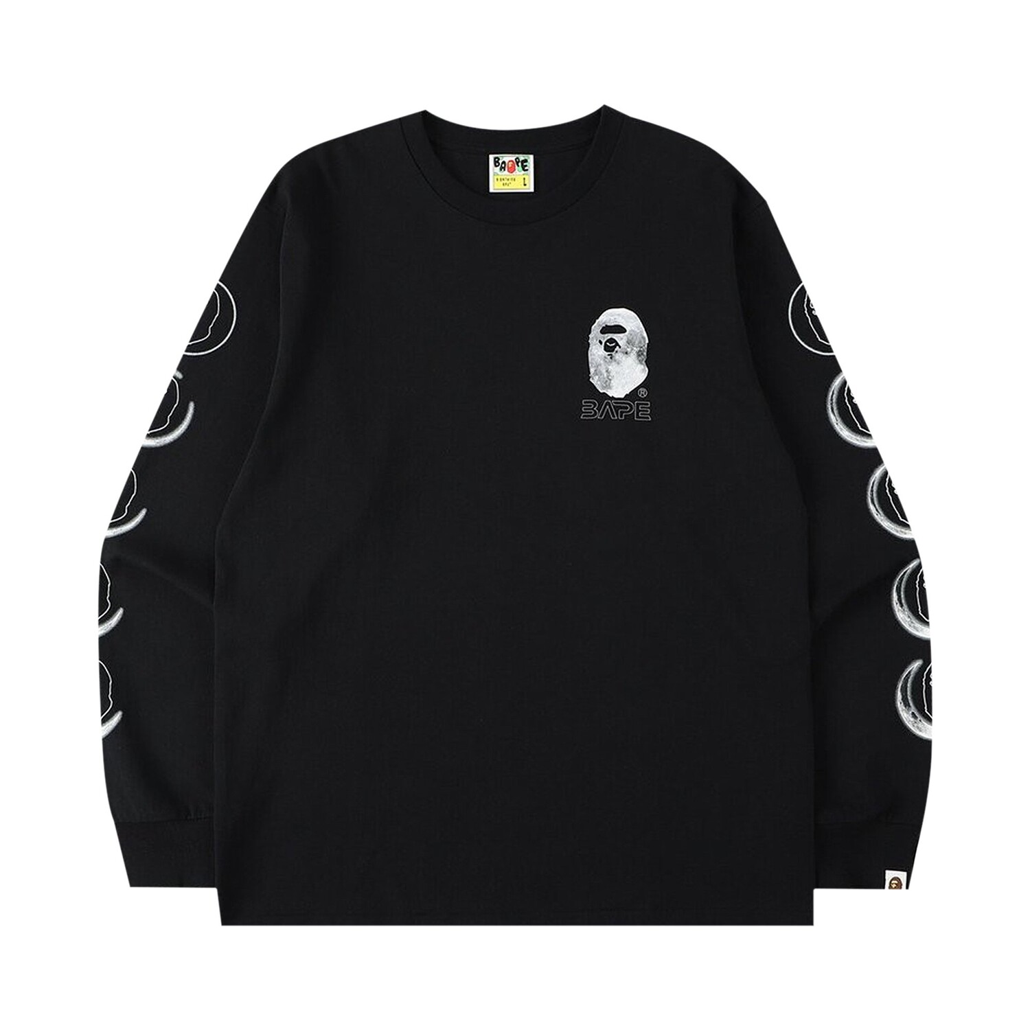 BAPE Футболка с длинными рукавами Ape Head Moon, цвет Черный
BAPE Футболка с длинными рукавами Ape Head Moon, цвет Черный