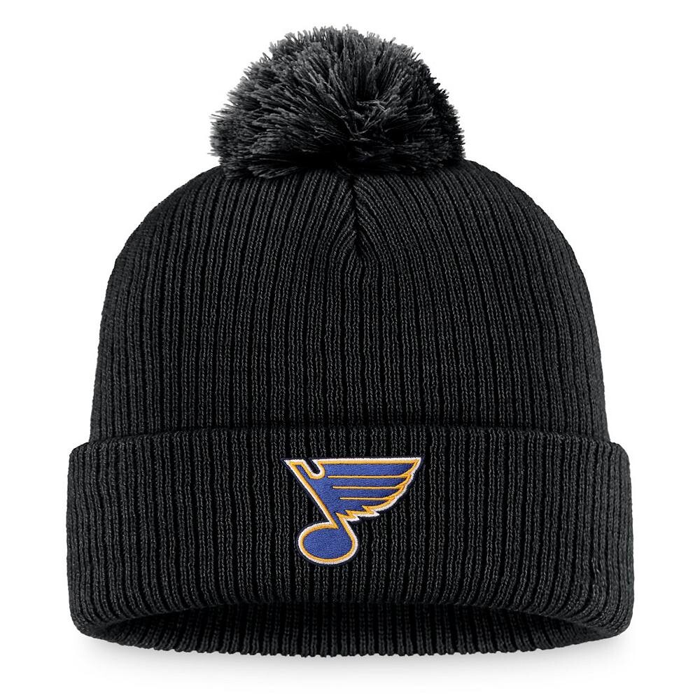 Мужская черная вязаная шапка Fanatics St. Louis Blues с манжетами и помпоном, цвет Blu Black
Мужская черная вязаная шапка Fanatics St. Louis Blues с манжетами и помпоном, цвет Blu Black