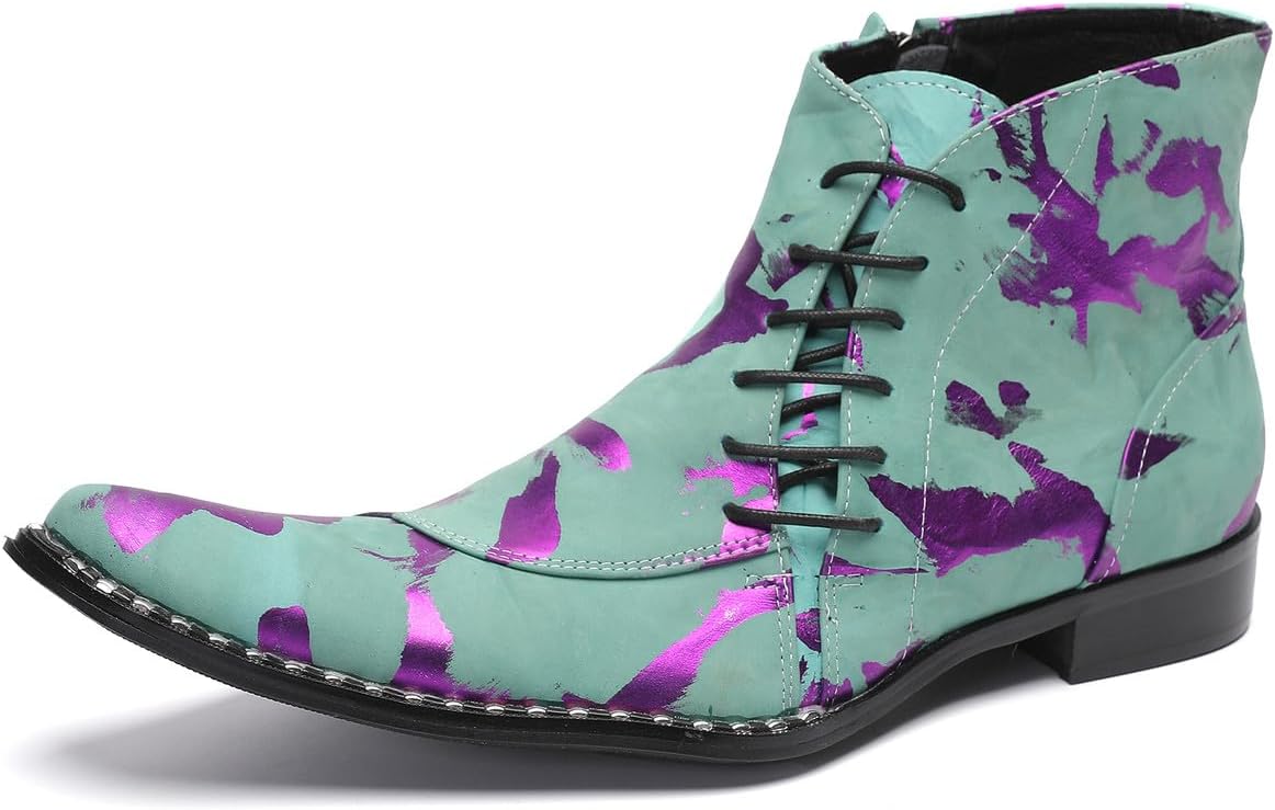 Мужские повседневные ботинки Santimon Dress Casual Western Oxfords - настоящие кожаные ботинки до щиколотки с косой шнуровкой для выпускного, свадьбы или дискотеки, зеленый
Мужские повседневные ботинки Santimon Dress Casual Western Oxfords - настоящие кожаные ботинки до щиколотки с косой шнуровкой для выпускного, свадьбы или дискотеки, зеленый