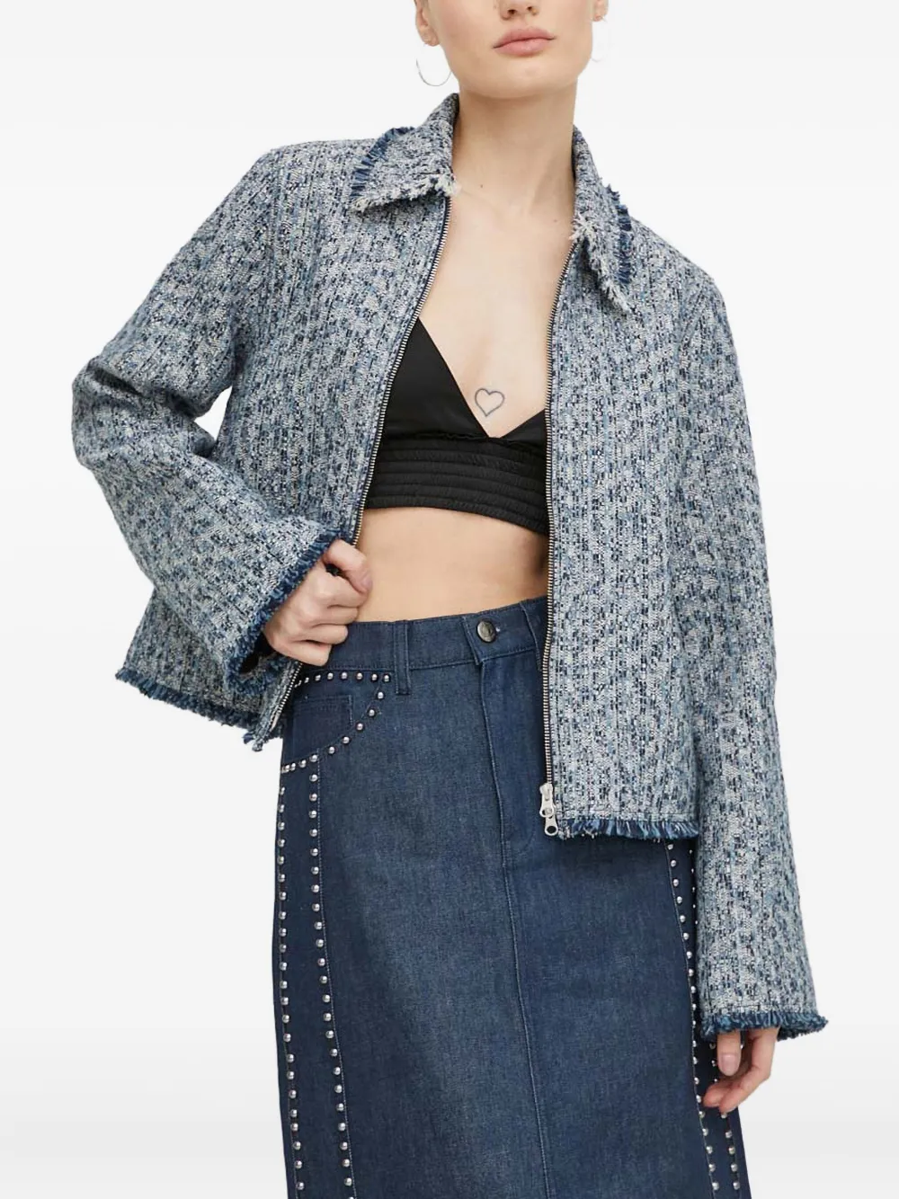 Твидовый жакет на молнии Samsoe Samsoe, синий
Твидовый жакет на молнии Samsoe Samsoe, синий