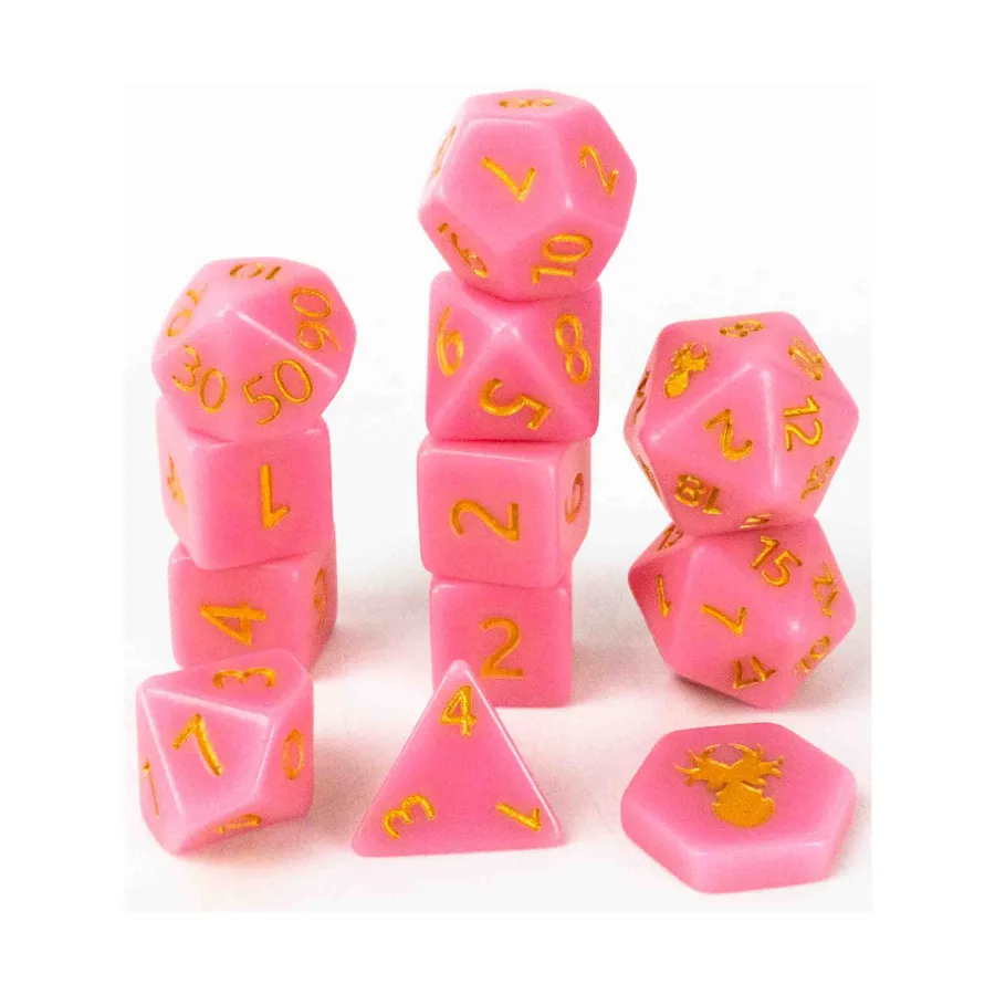 Набор Poly — розовый с золотом (12), Poly Sets - Assorted (Kraken Dice)
Набор Poly — розовый с золотом (12), Poly Sets - Assorted (Kraken Dice)