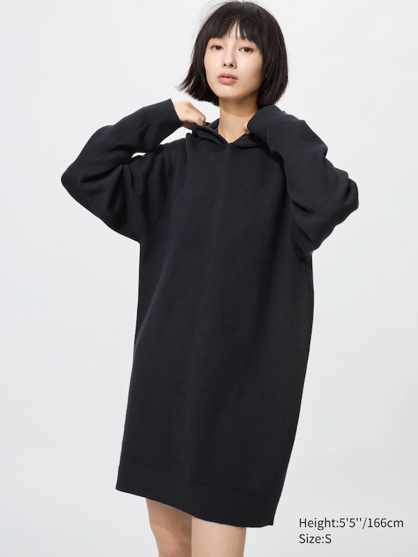 Вязаное платье-худи из гладкого хлопка Uniqlo, 09 black
Вязаное платье-худи из гладкого хлопка Uniqlo, 09 black