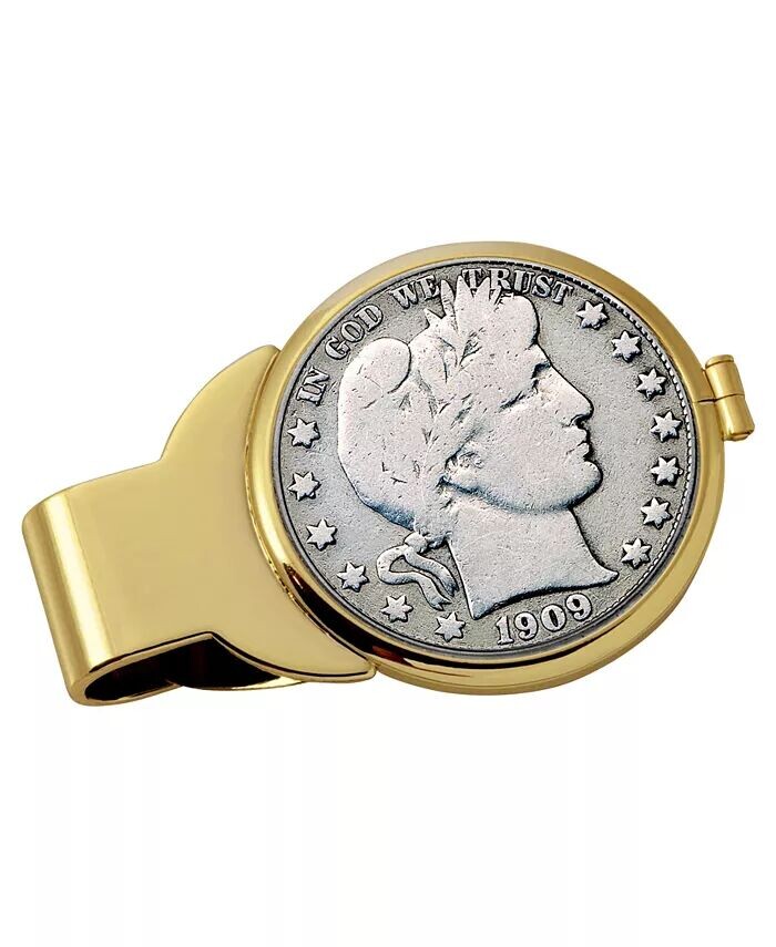 Мужской серебряный зажим для монет в полдоллара для парикмахера American Coin Treasures, золото
Мужской серебряный зажим для монет в полдоллара для парикмахера American Coin Treasures, золото