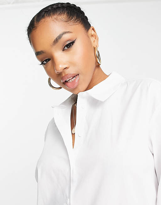 Белая удлиненная рубашка оверсайз JDY
Белая удлиненная рубашка оверсайз JDY